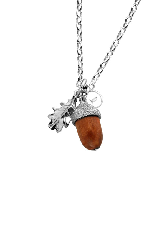 ACORN WITH WOOD PENDANT