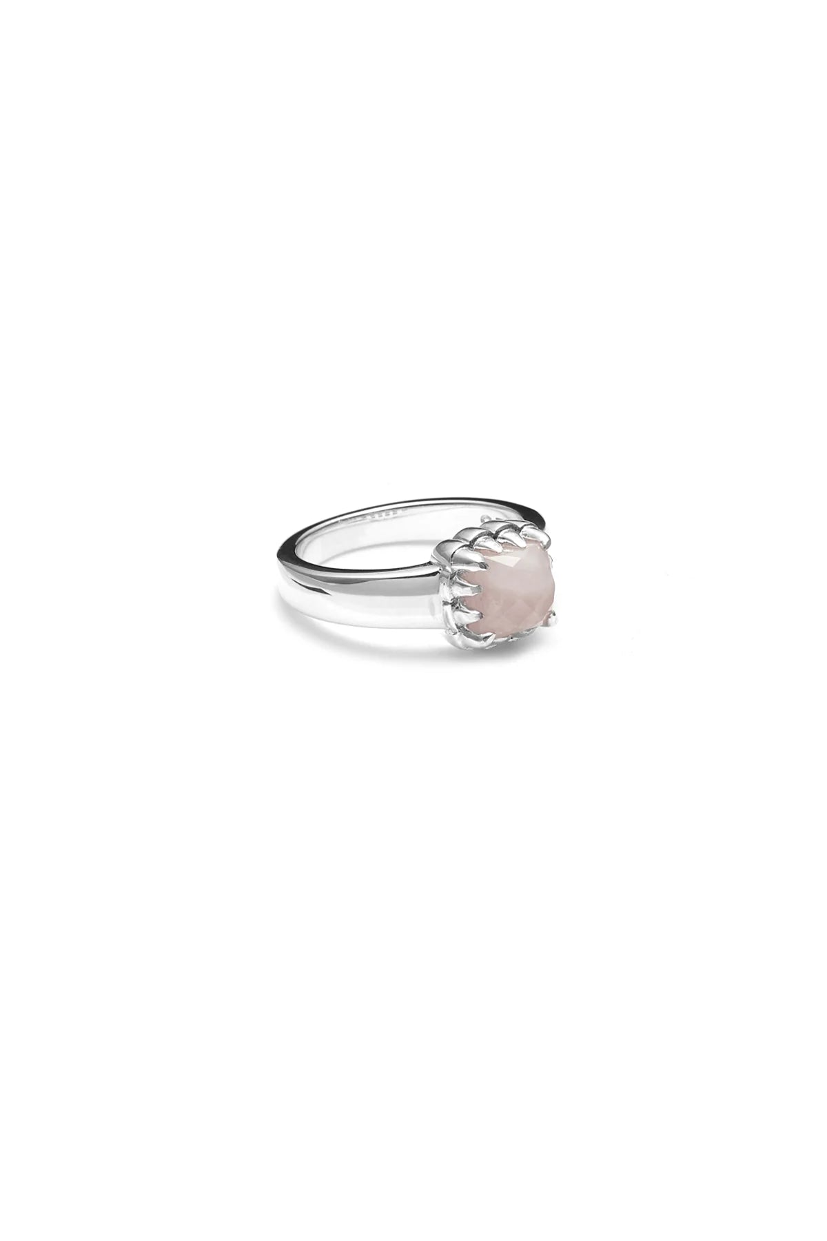 BABY CLAW RING ROSE QUARTZ