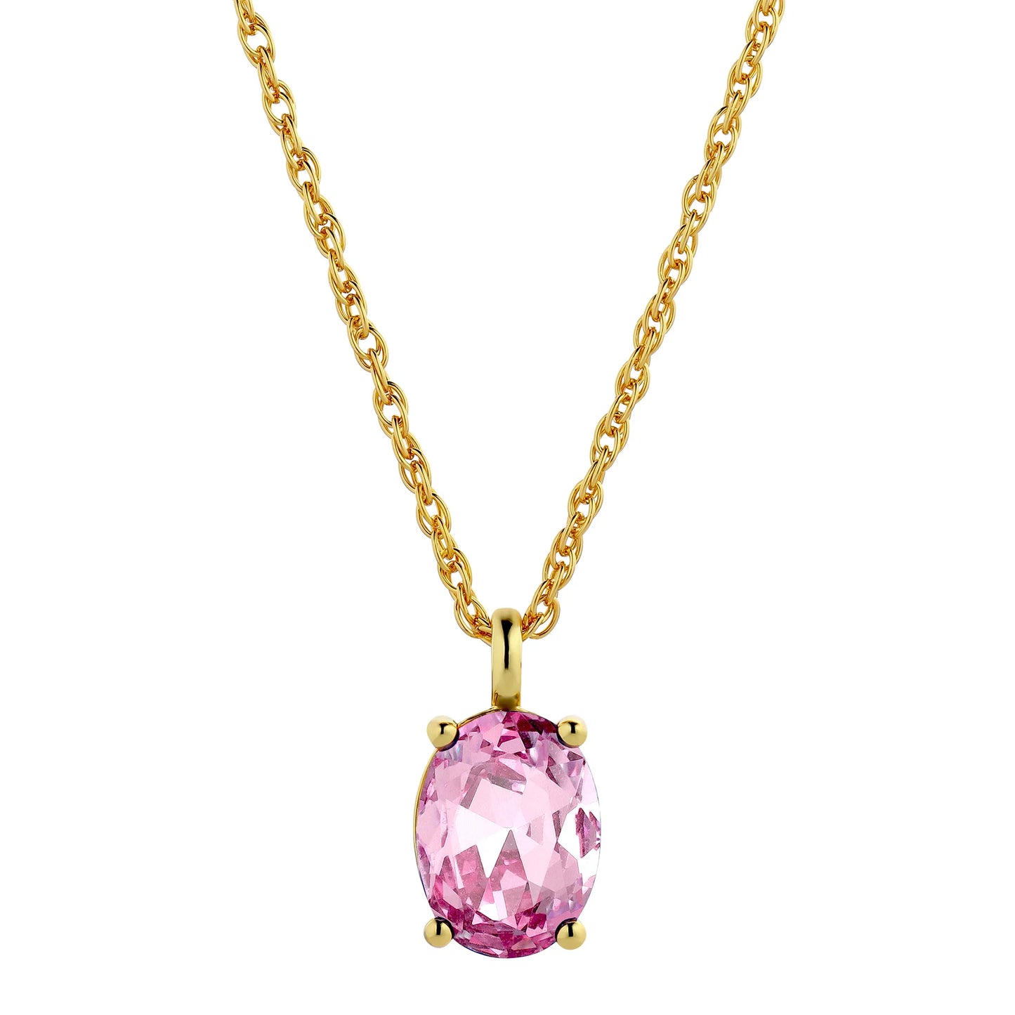 BARGA SHINY GOLD LIGHT ROSE NECKLACE