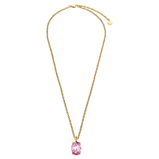 BARGA SHINY GOLD LIGHT ROSE NECKLACE