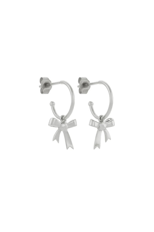 BOW HOOP EARRINGS