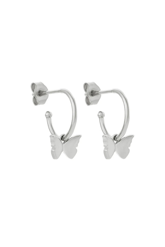 BUTTERFLY HOOP EARRINGS