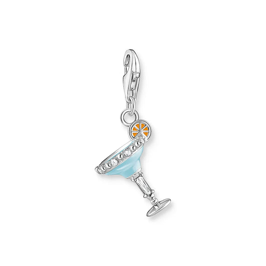 CHARM CLUB TURQUOISE COCKTAIL GLASS