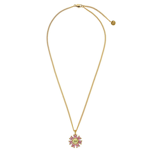 DELISE SHINY GOLD YELLOW/ROSE NECKLACE