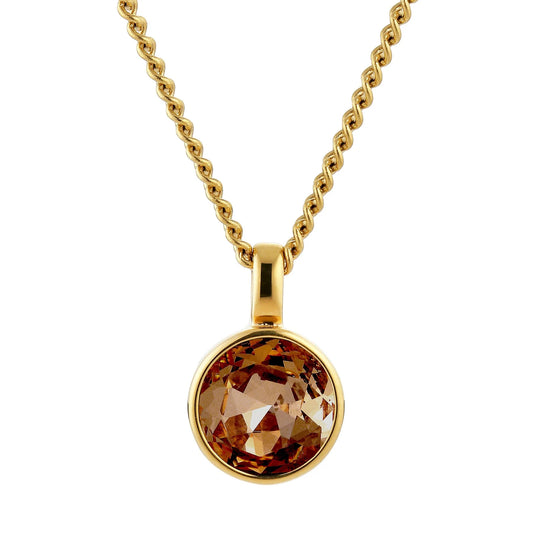 ETTE SHINY GOLD BROWN NECKLACE