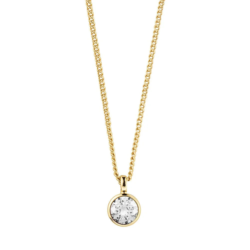 ETTE SHINY GOLD CRYSTAL NECKLACE