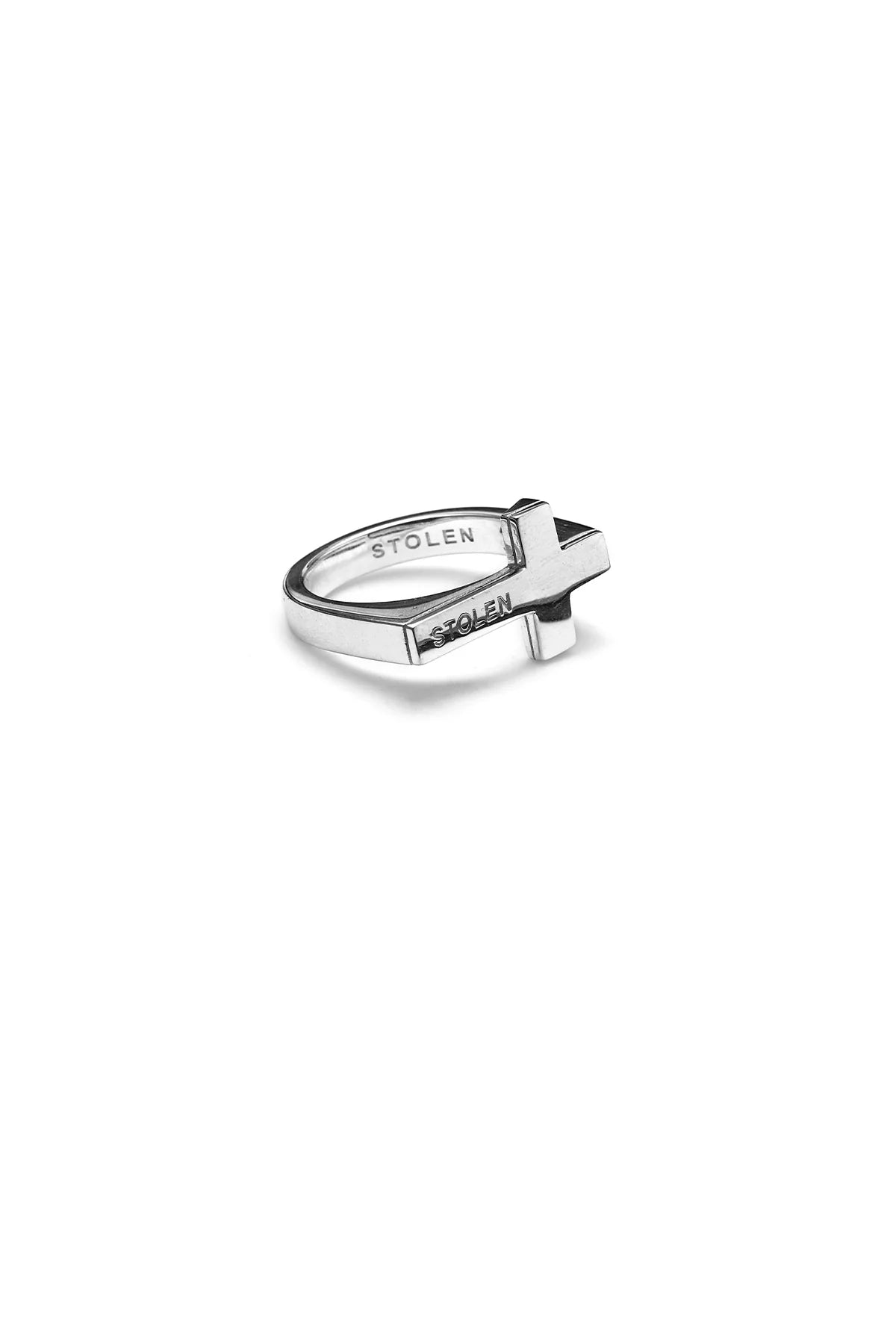 FALLING CROSS RING