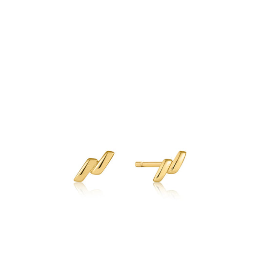 SMOOTH TWIST STUD EARRINGS