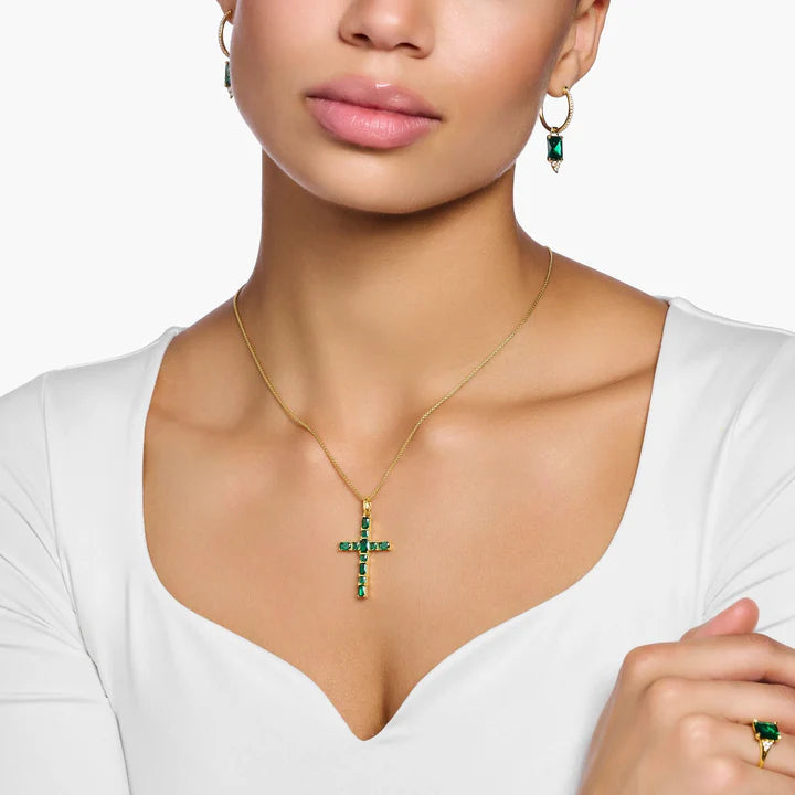 HERITAGE GREEN CROSS NECKLACE