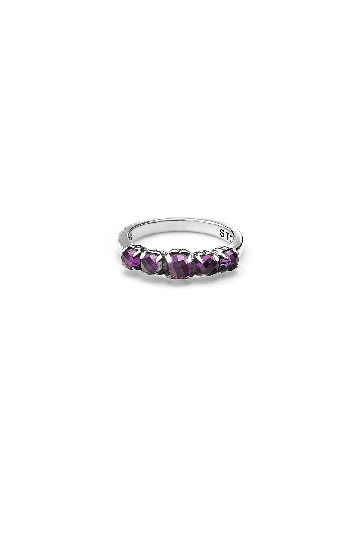 HALO CLUSTER RING AMETHYST