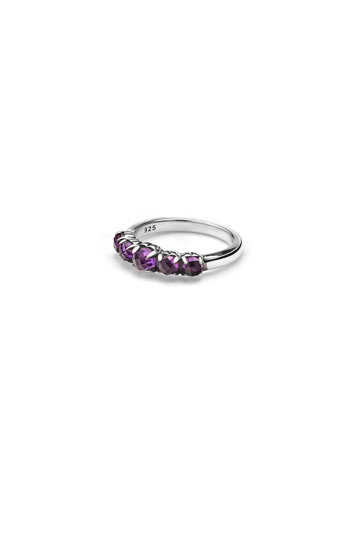 HALO CLUSTER RING AMETHYST