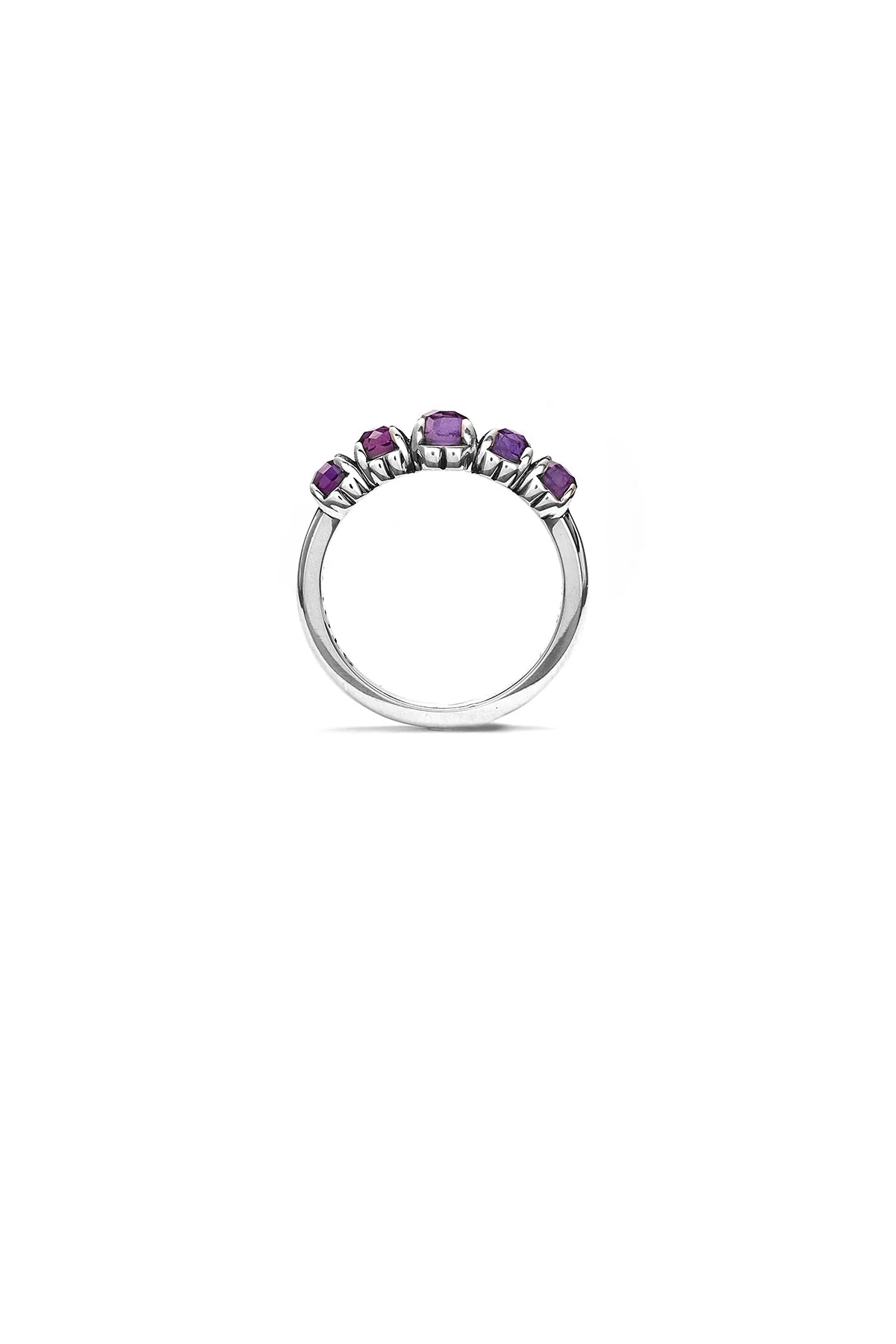 HALO CLUSTER RING AMETHYST