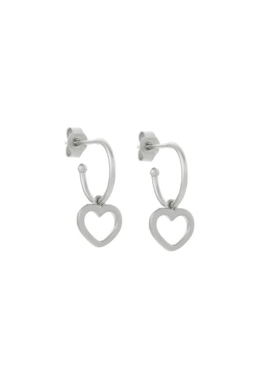 HEART HOOP EARRINGS