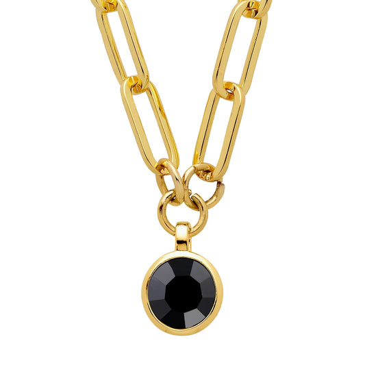 LISANNA GOLD BLACK NECKLACE