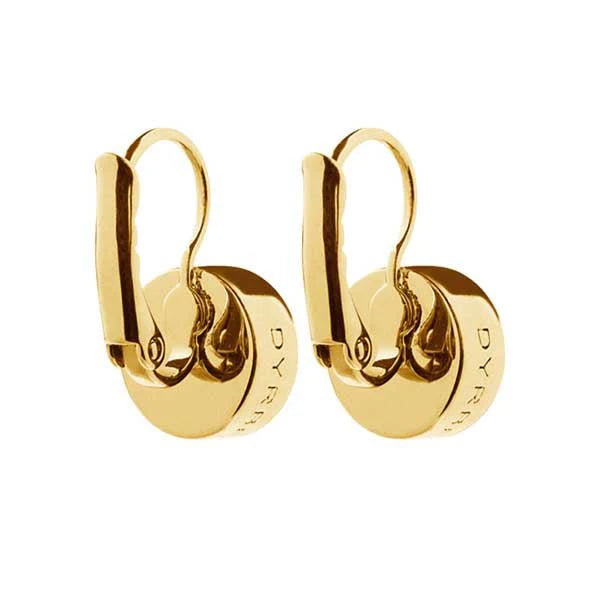 LOUISE SHINY GOLD CRYSTAL EARRINGS