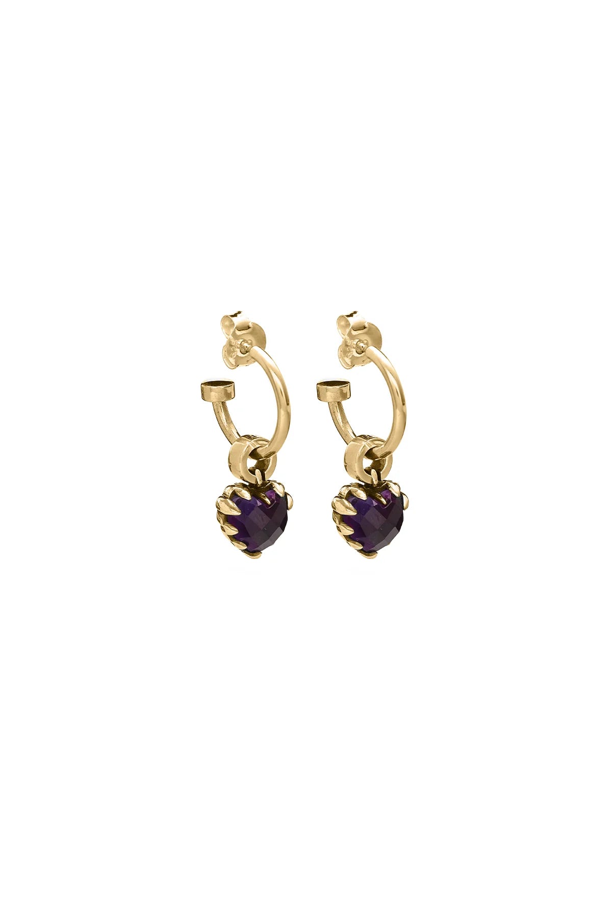 LOVE ANCHOR EARRINGS AMETHYST