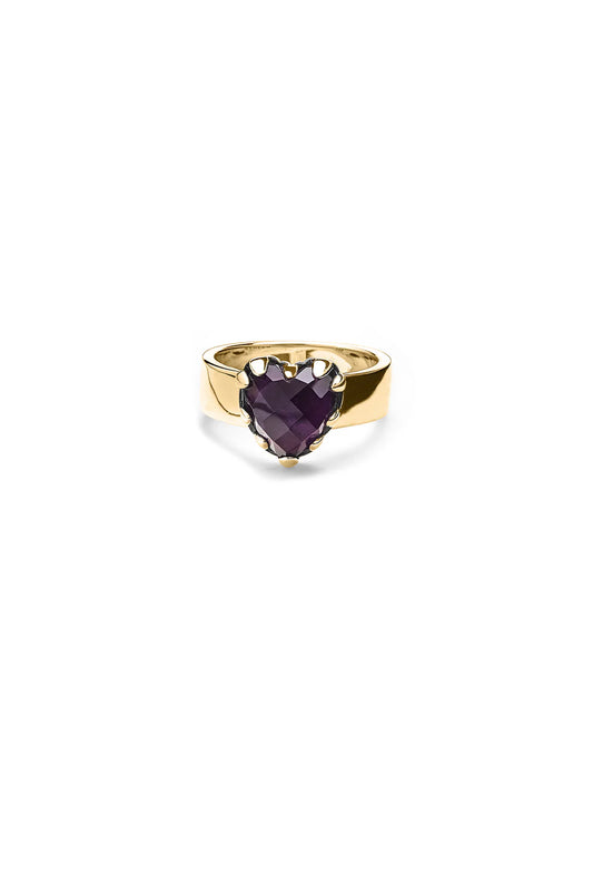 LOVE CLAW RING AMETHYST