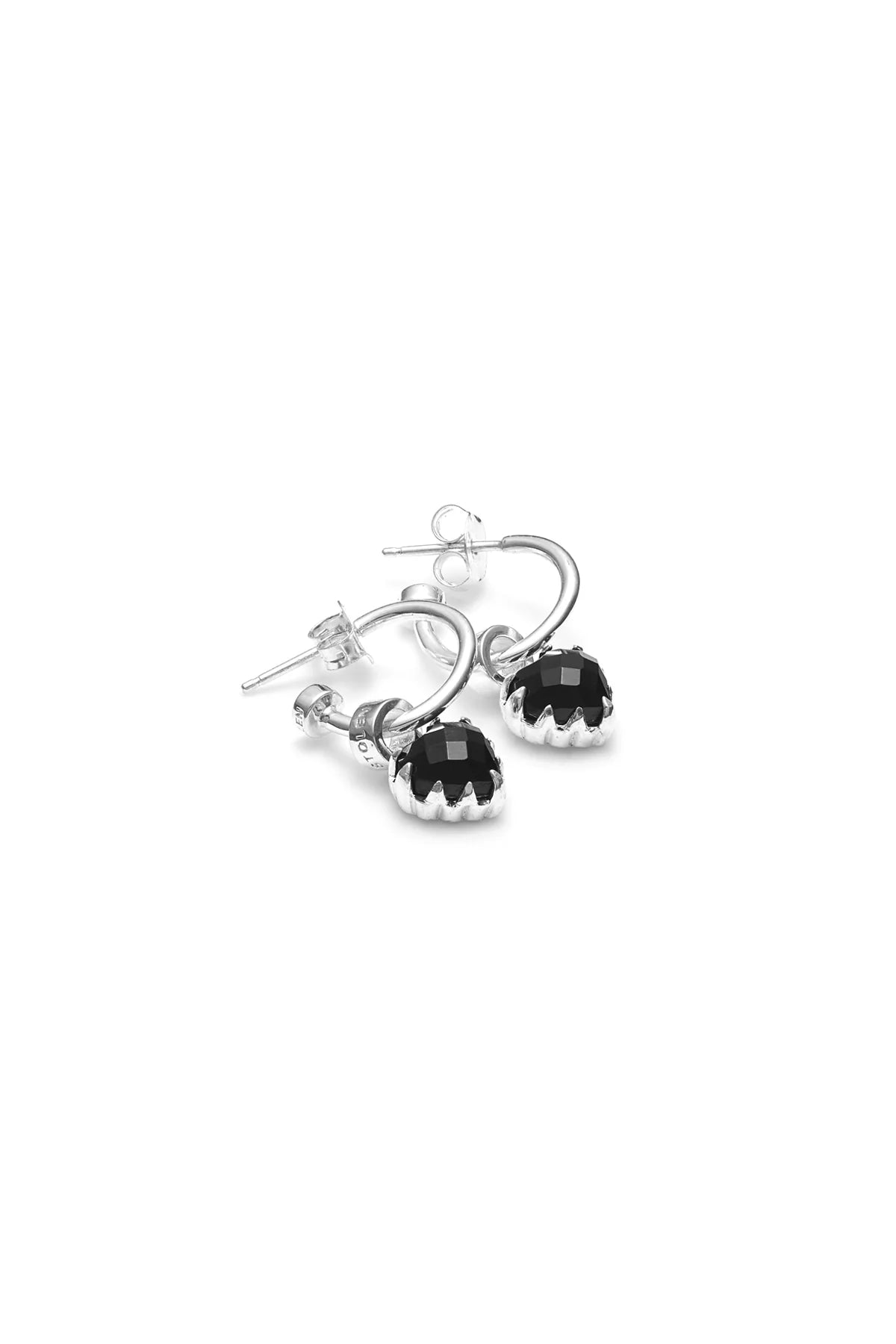 LOVE ANCHOR EARRINGS ONYX