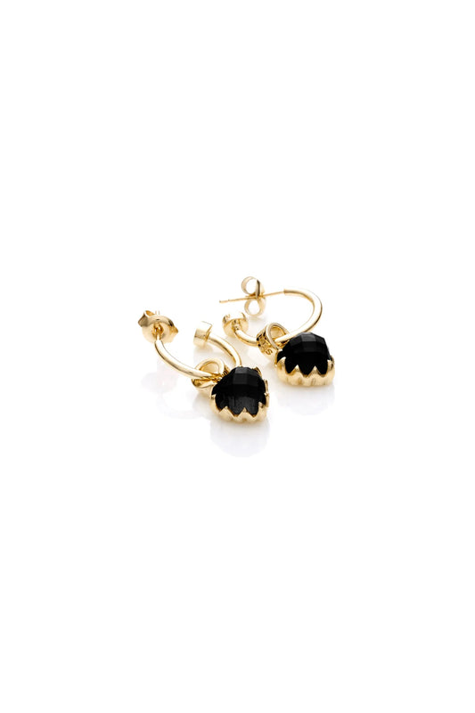 LOVE ANCHOR EARRINGS ONYX