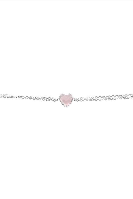 LOVE CLAW BRACELET ROSE QUARTZ