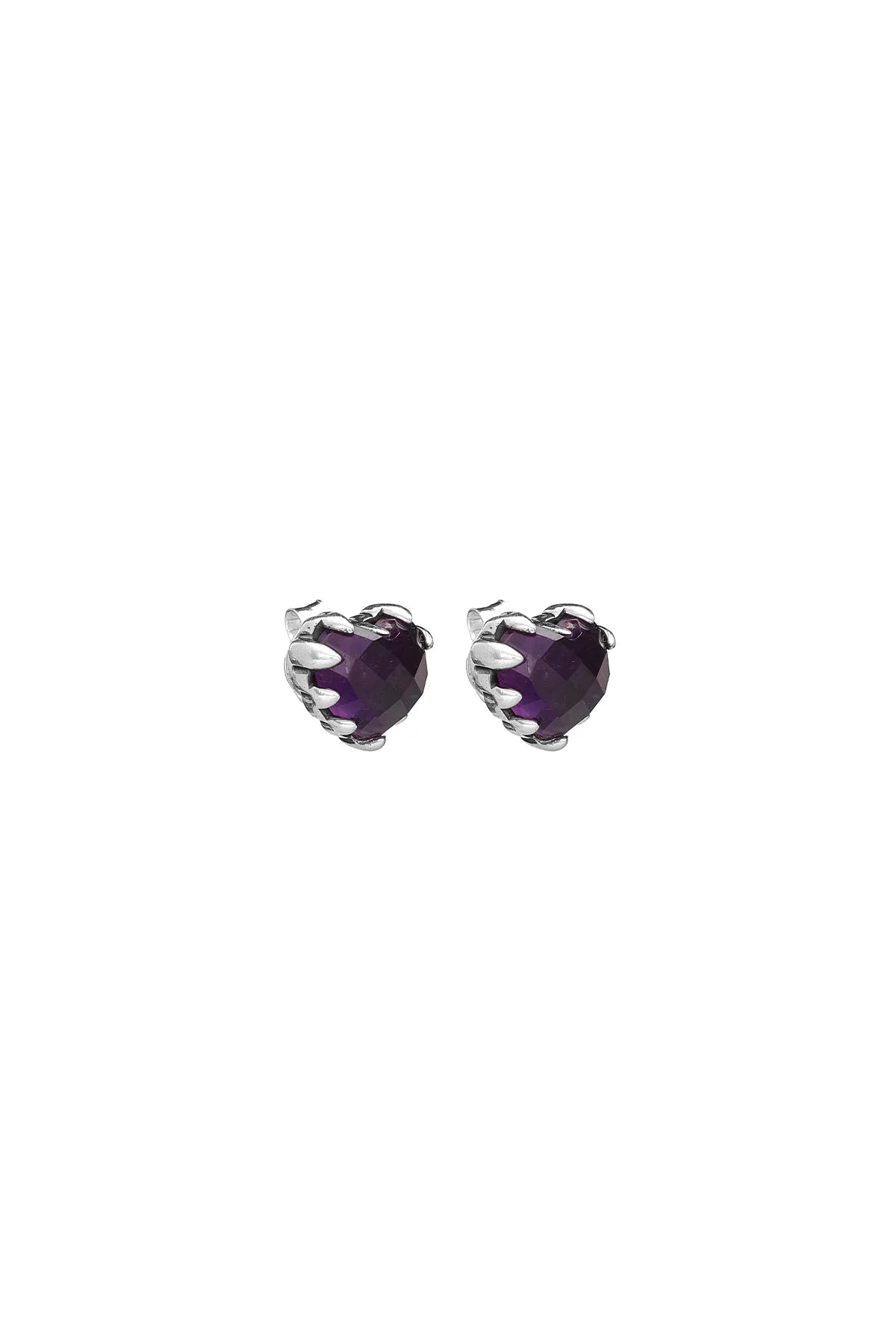 LOVE CLAW EARRINGS AMETHYST