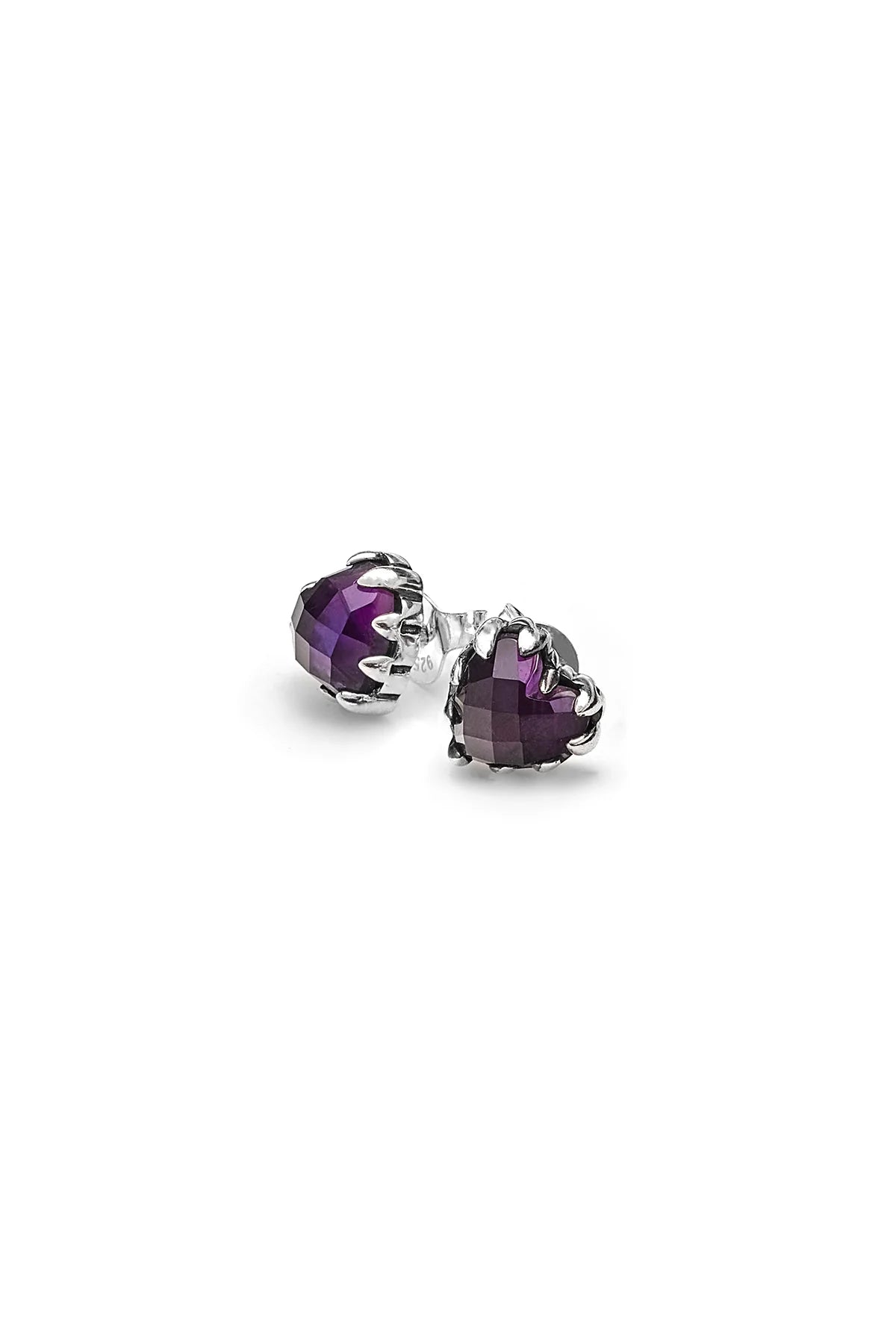 LOVE CLAW EARRINGS AMETHYST