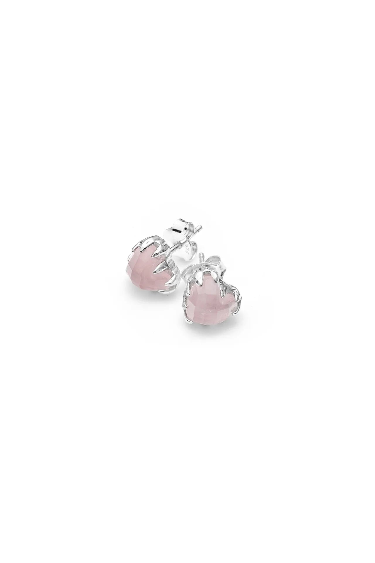 LOVE CLAW EARRINGS ROSE QUARTZ