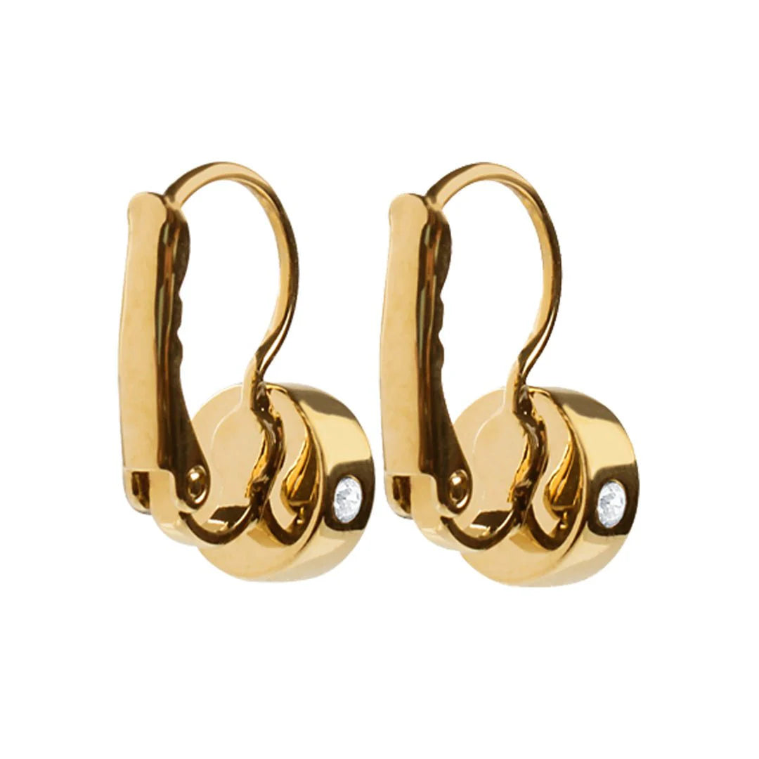 MADU SHINY GOLD CRYSTAL EARRINGS