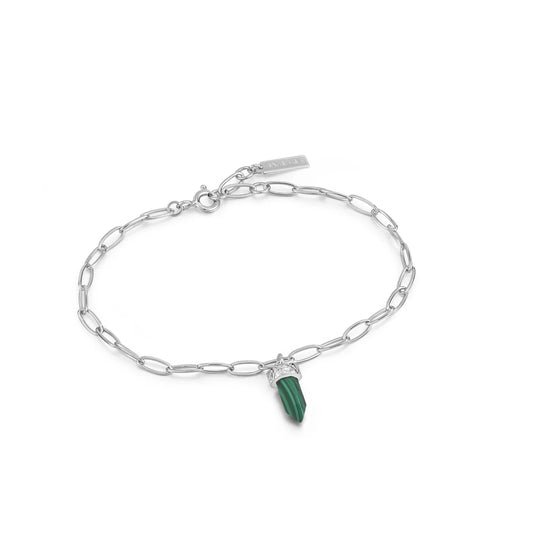 MALACHITE POINT PENDANT BRACELET