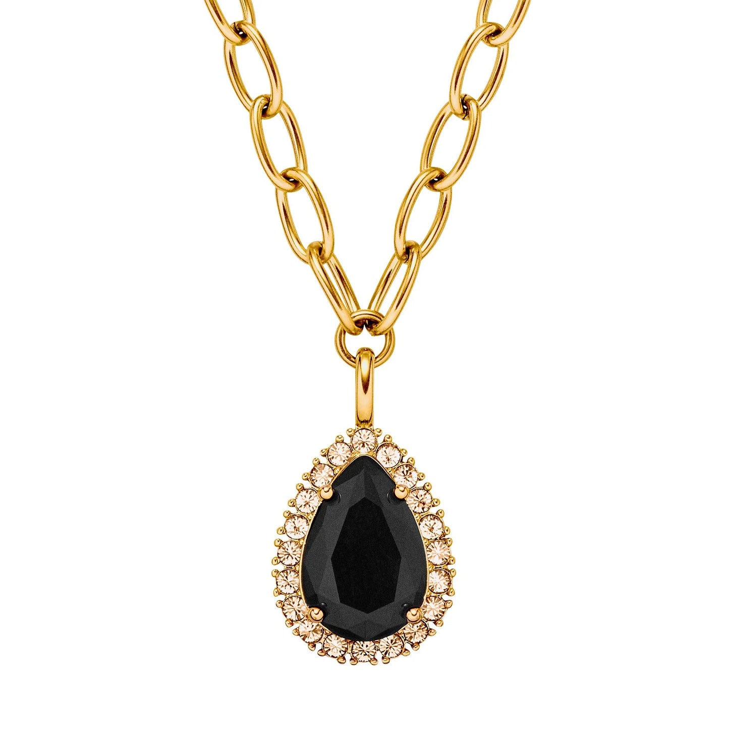 METTA SHINY GOLD BLACK/GOLDEN NECKLACE