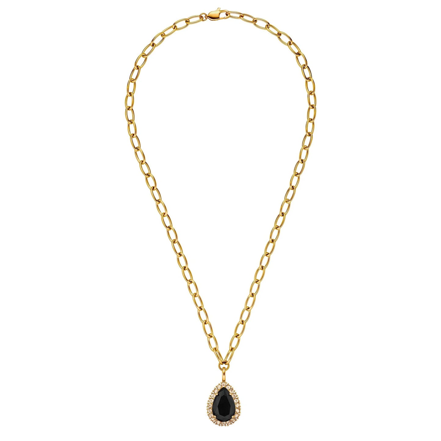 METTA SHINY GOLD BLACK/GOLDEN NECKLACE