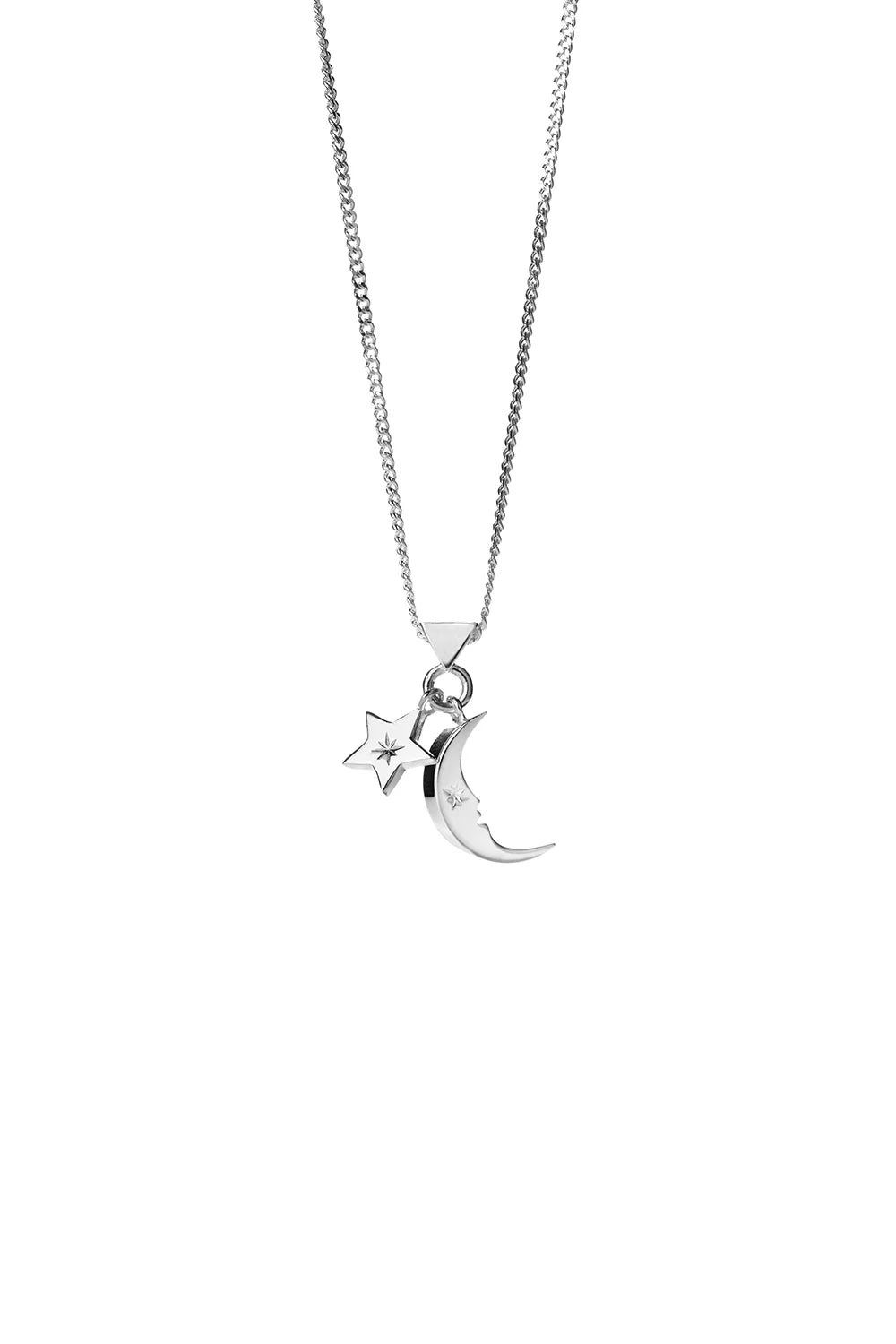 MOON AND STAR CHARM NECKLACE