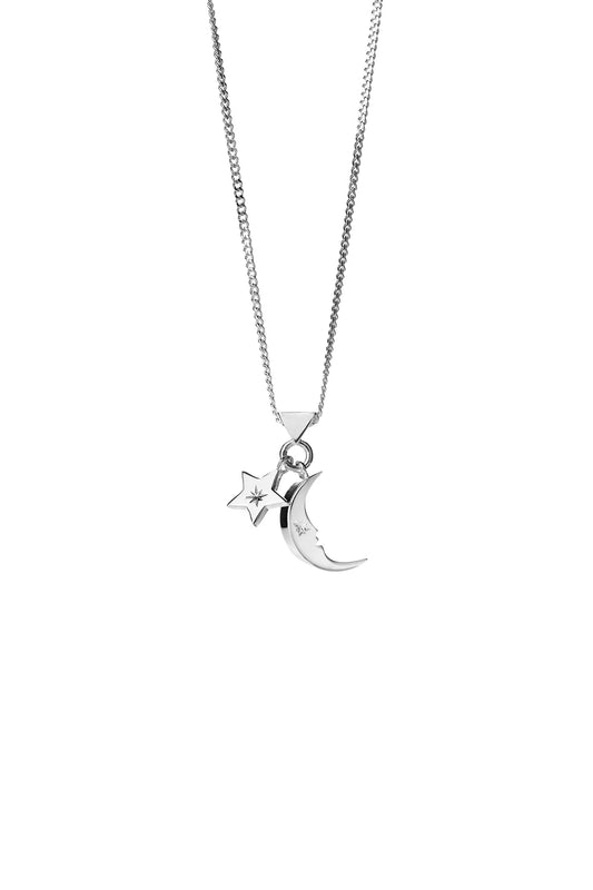 MOON AND STAR CHARM NECKLACE