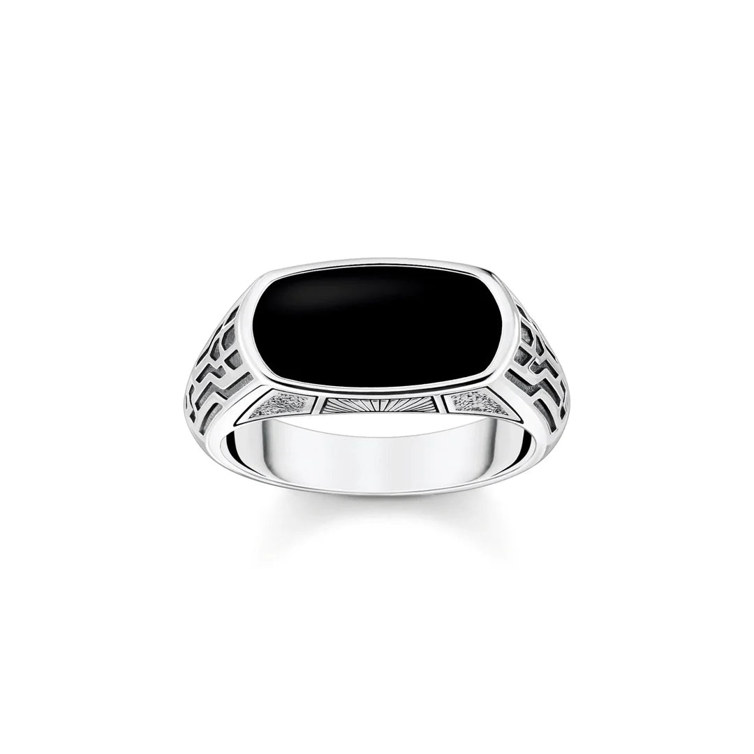 REBEL CLIFFS ONYX SIGNET RING