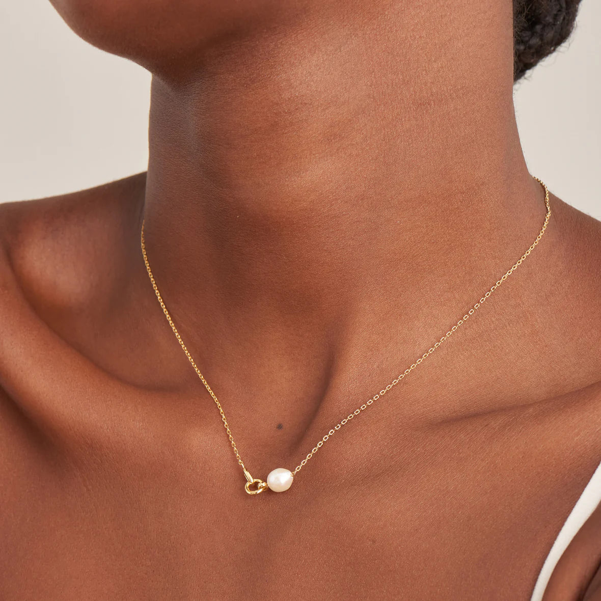 PEARL LINK CHAIN NECKLACE