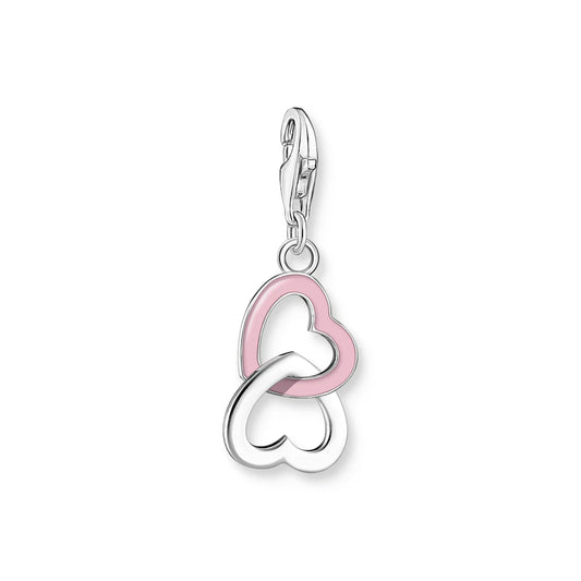 CHARMISTA PINK LOCKED HEARTS CHARM