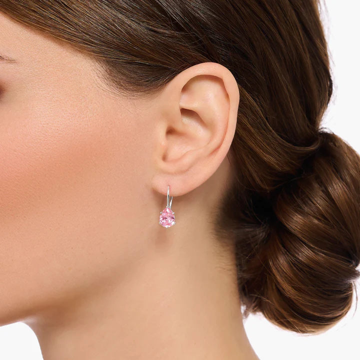 BASICS PEAR PINK DROP EARRINGS