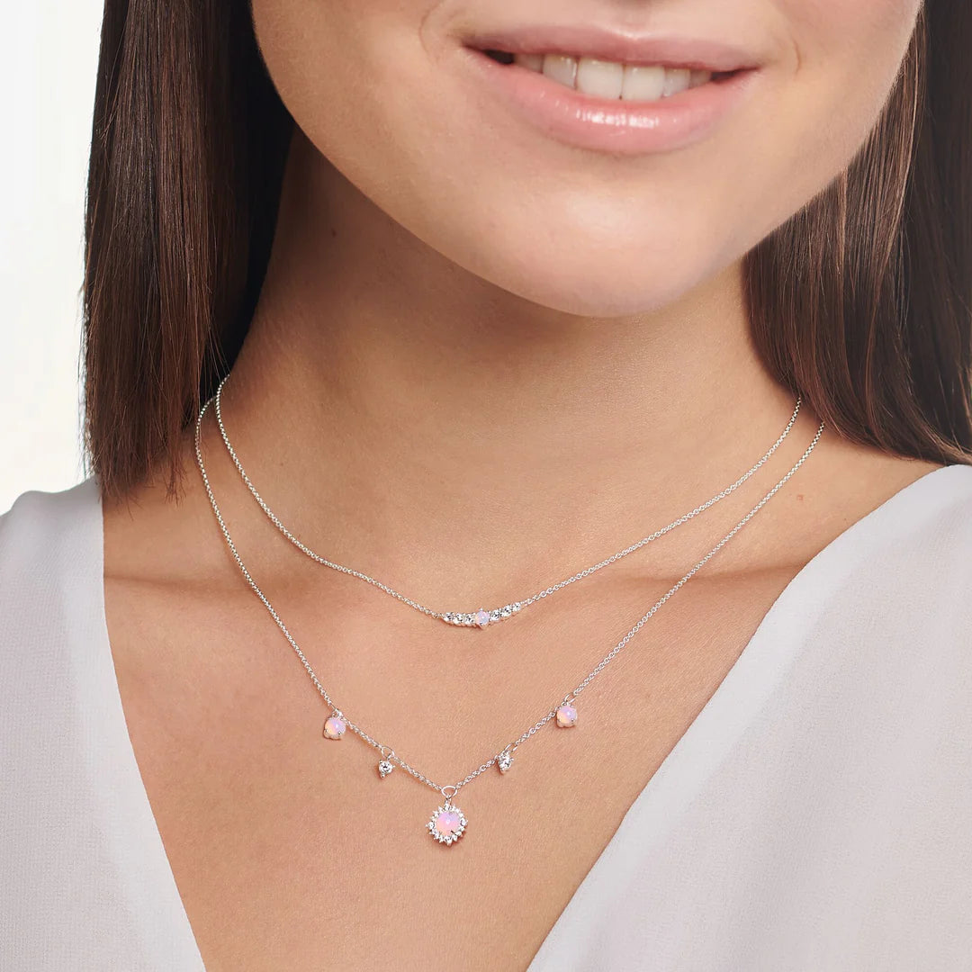 PINK STONES NECKLACE