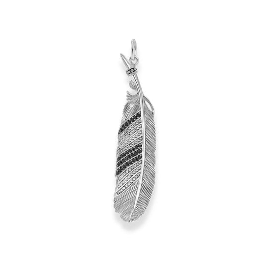 RAVEN FEATHER BLACK PENDANT