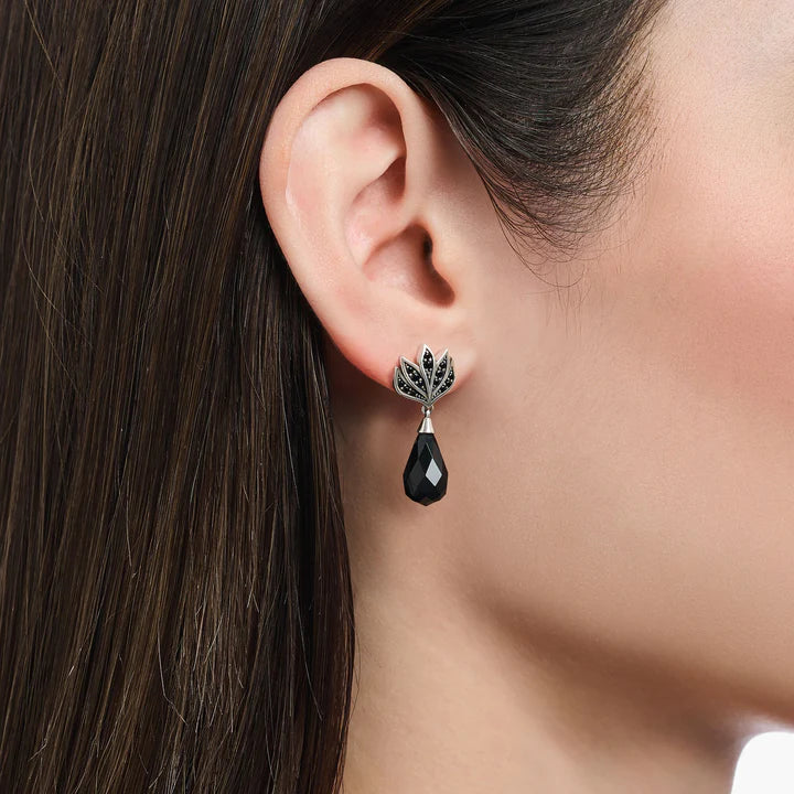 REBEL BLACKENED DRAGON TAIL EAR STUDS