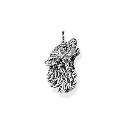 REBEL WOLF SIDE PROFILE PENDANT