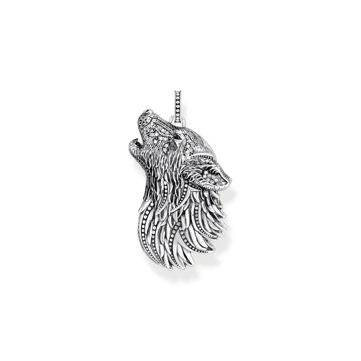 REBEL WOLF SIDE PROFILE PENDANT