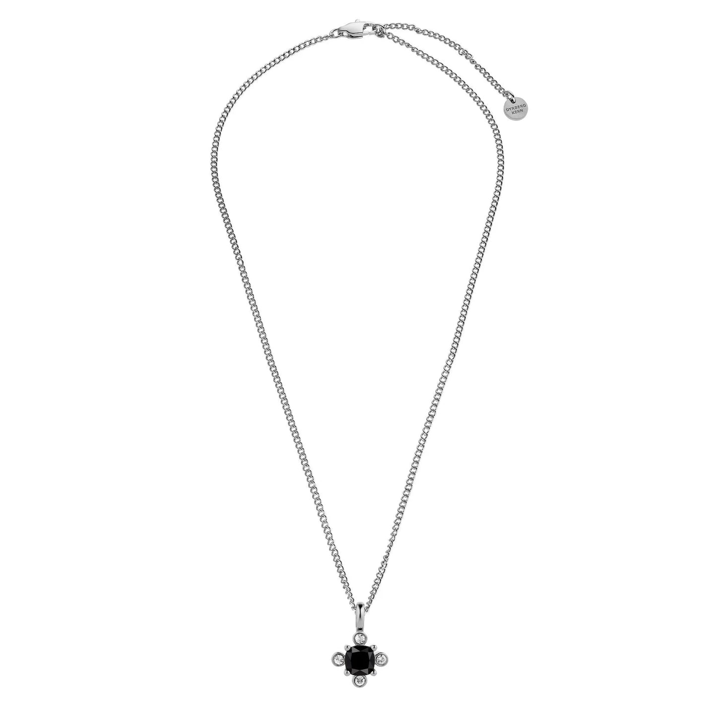 RIMINI SHINY SILVER BLACK NECKLACE