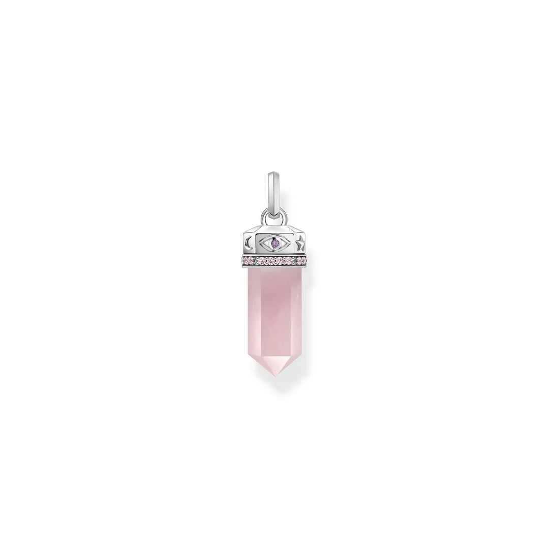 COSMIC ROSE QUARTZ CRYSTAL PENDANT