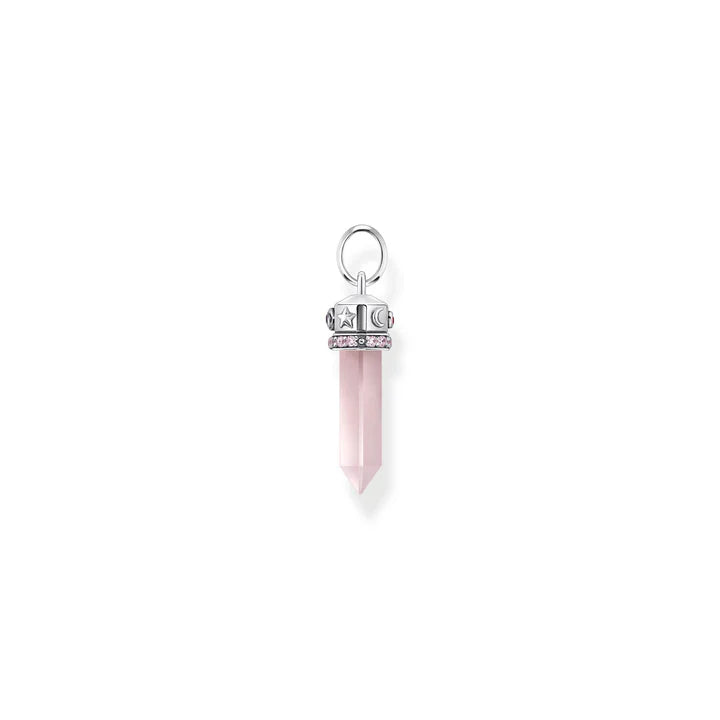 COSMIC ROSE QUARTZ CRYSTAL PENDANT