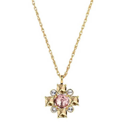 SASSI SHINY GOLD GOLDEN/ROSE NECKLACE