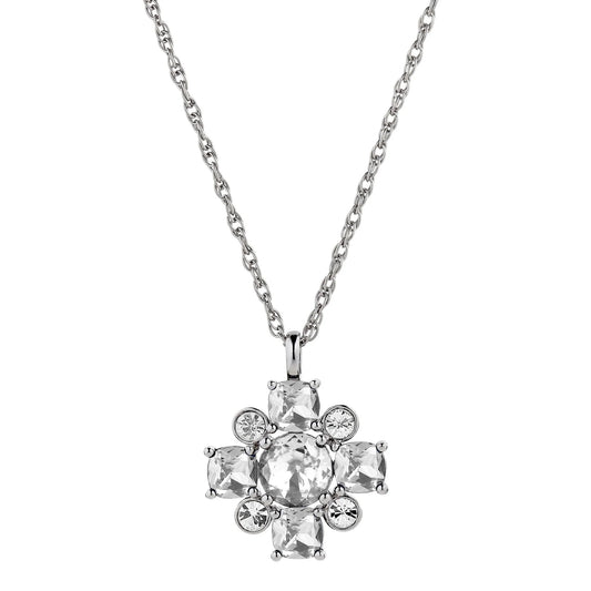 SASSI SHINY SILVER CRYSTAL NECKLACE