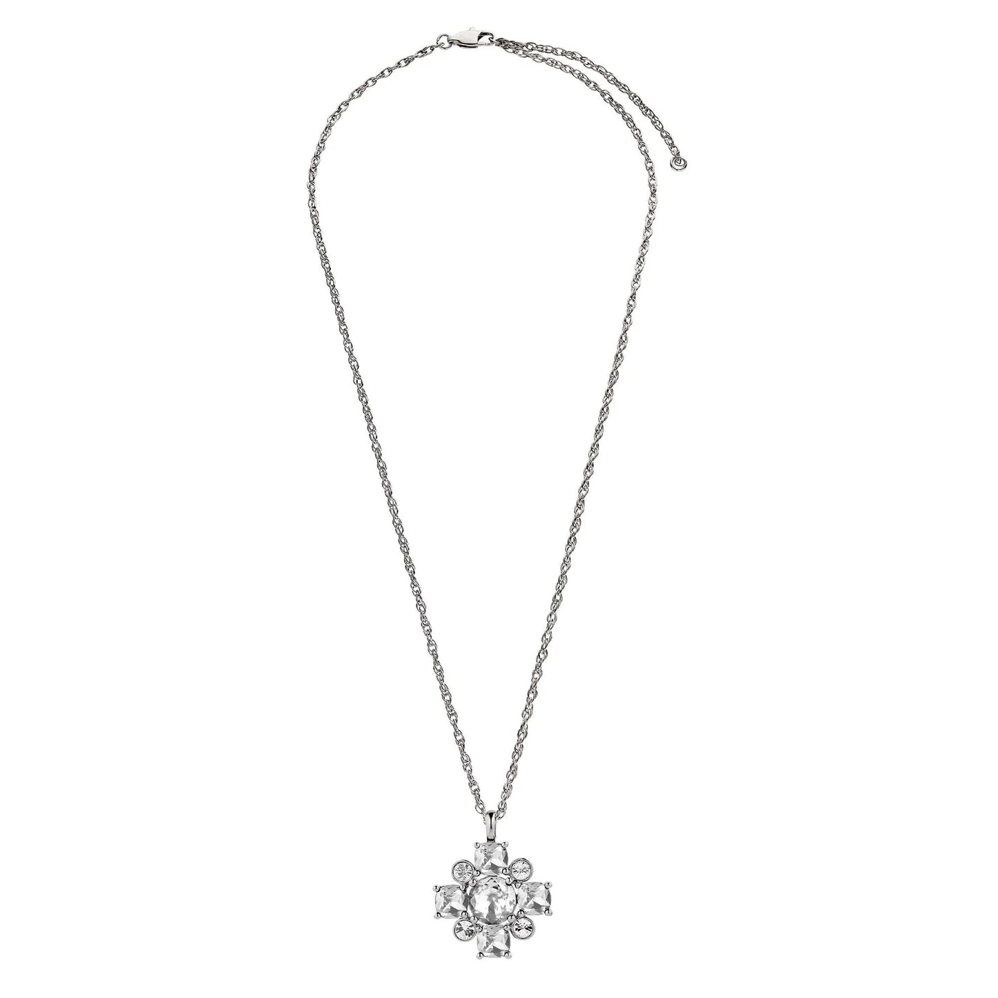 SASSI SHINY SILVER CRYSTAL NECKLACE