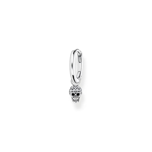 SKULL SINGLE HOOP EARRING