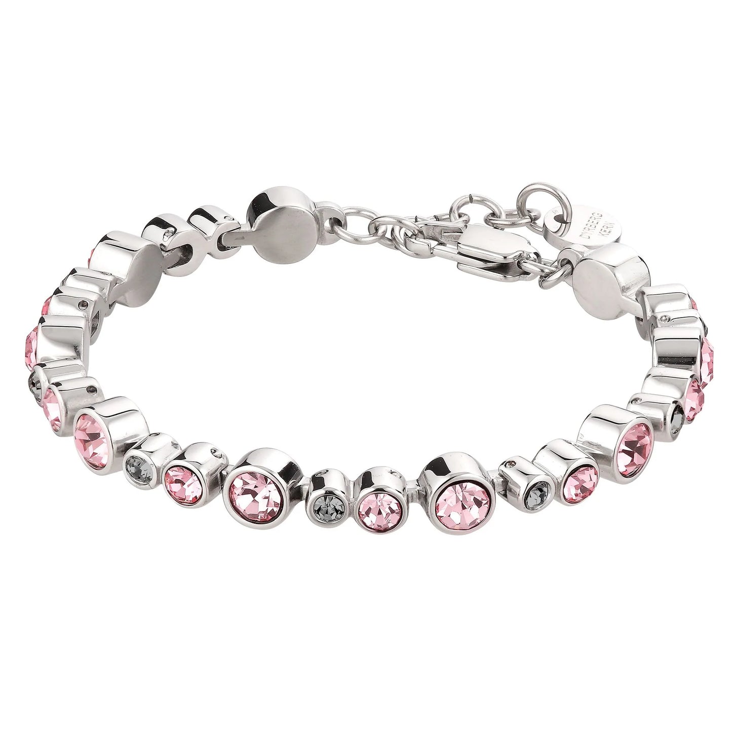 TERESIA SHINY SILVER VINTAGE ROSE/GREY BRACELET